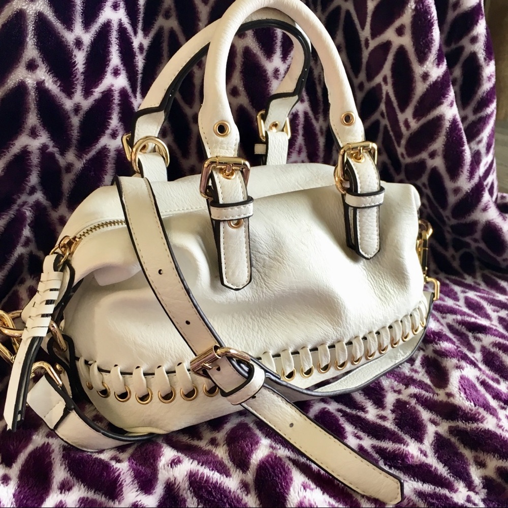 White & Gold Handbag or Crossbody